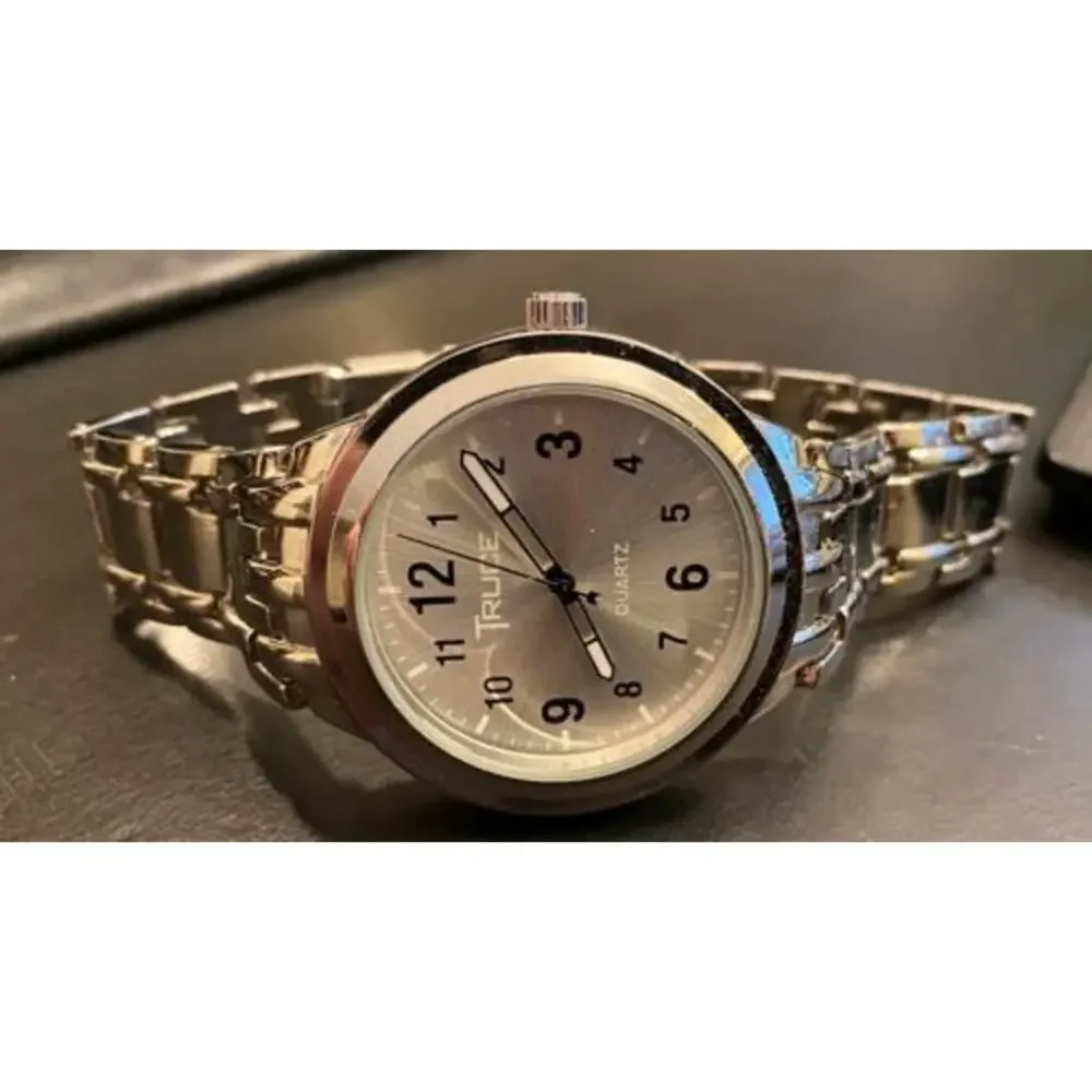 Men's 39mm Truce Watch, Silver Tone, Link Band